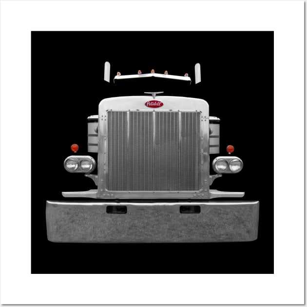 Peterbilt 1980s classic truck minimalist front Wall Art by soitwouldseem